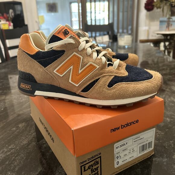 New Balance Other - Levi's × New Balance Collaboration 1300 Orange Black M1300LV Men's Size 9.5